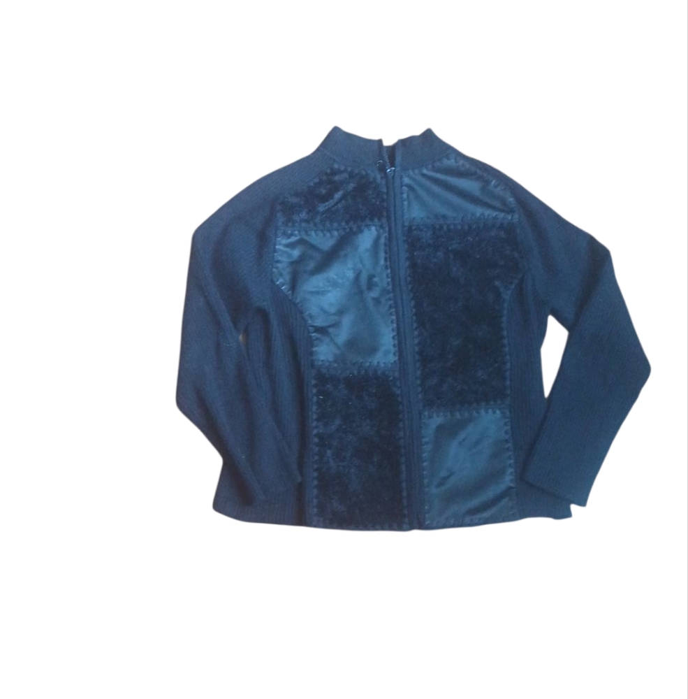 Zip Up Patchwork Laura Sweater‎
